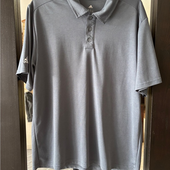 Adidas Gray Performance Polo Shirt - Picture 9 of 9